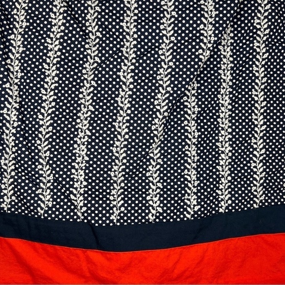 SIZE 6 TALBOTS BLUE WHITE RED SKIRT LINED ZIP CLOSURE RETRO PRINUP PATRIOTIC - Picture 2 of 9